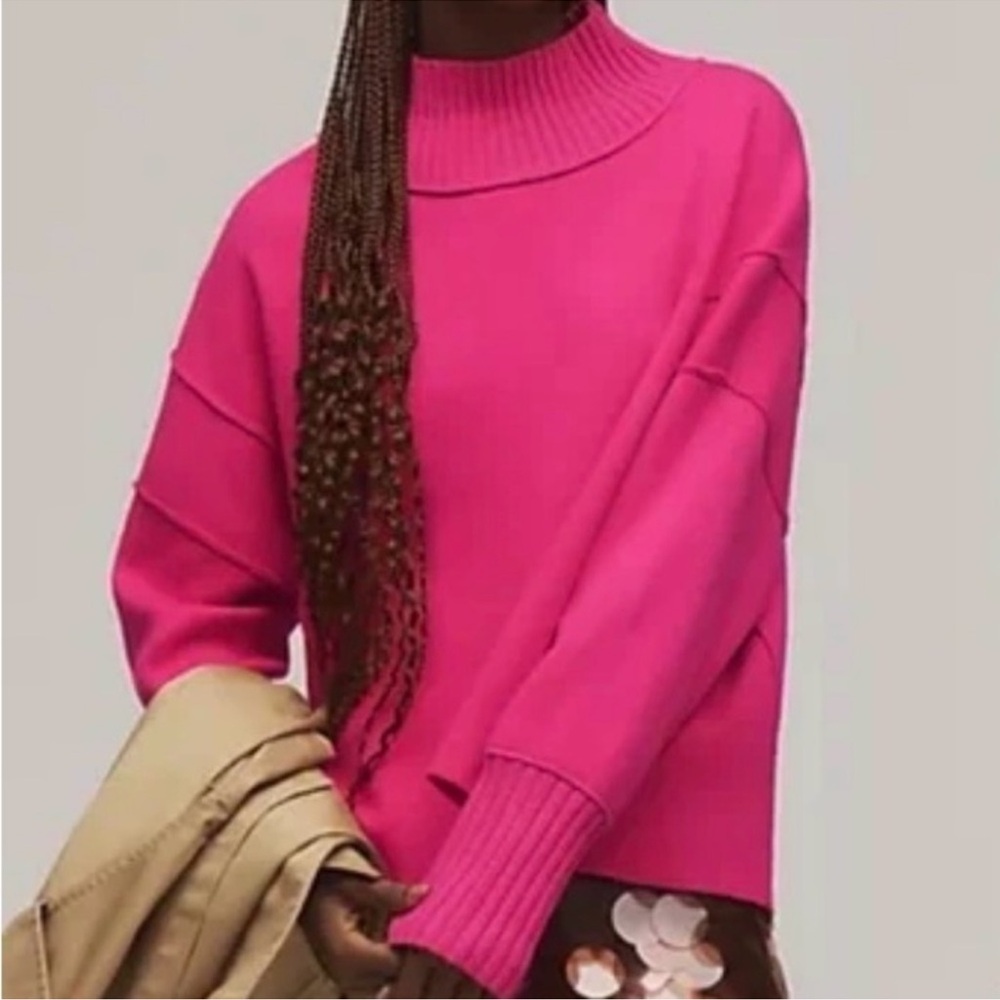 Anthropologie Maeve the Logan pullover sweater pink